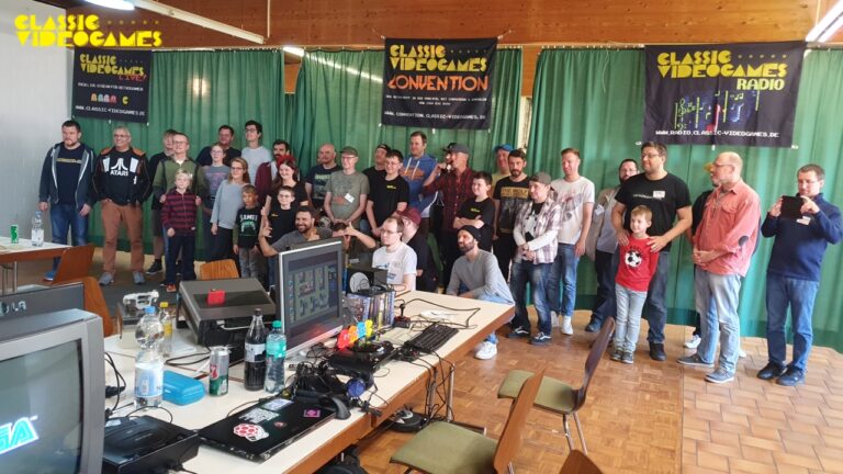 Gruppenfoto der 19. Classic Videogames Convention